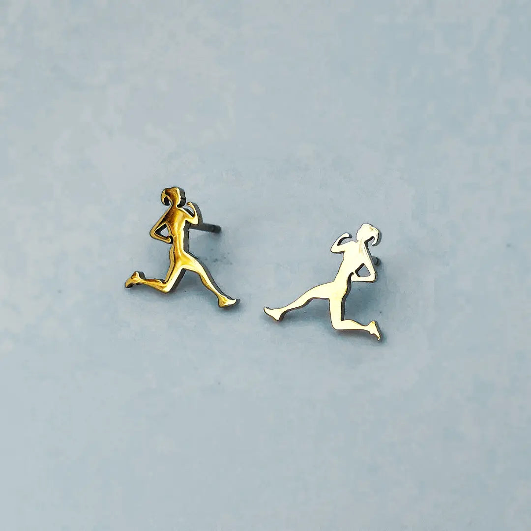 Stainless Steel Women Sports Earrings Heart Shape