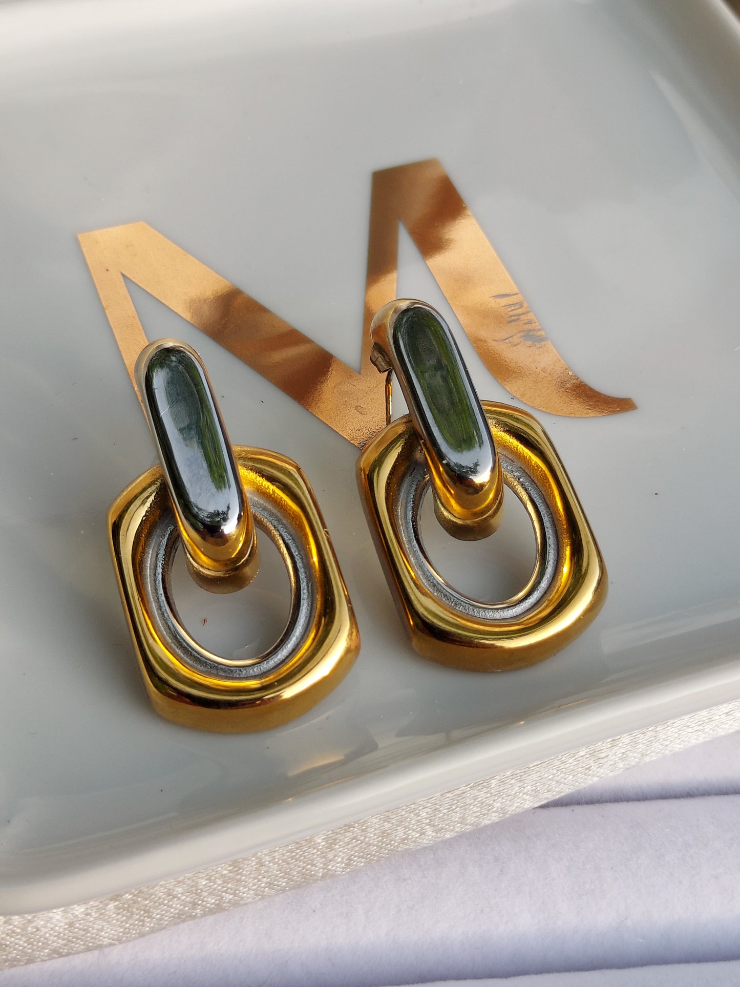 Isabella Double O Chunky Earrings | 18K Gold Plated 316L Steel