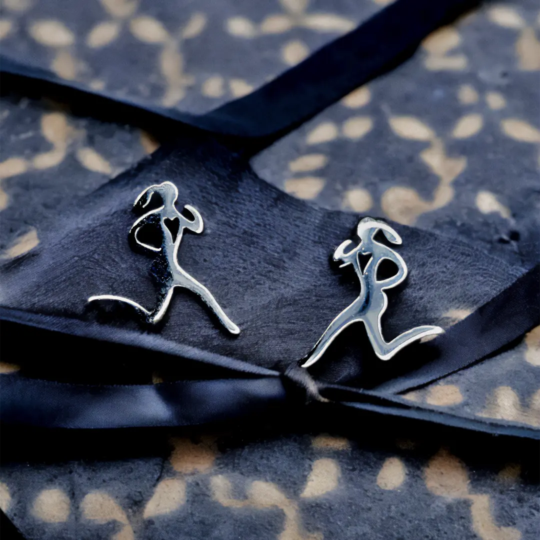 Stainless Steel Women Sports Earrings Heart Shape