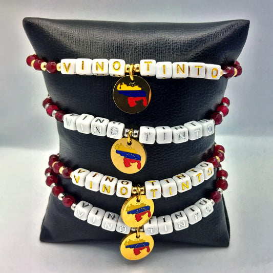 Vinotinto Elastic Bracelet with Venezuela Map