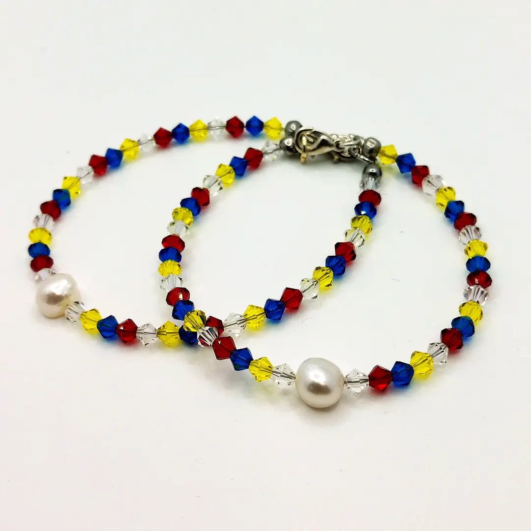 Tricolor Czech Crystal Bracelet