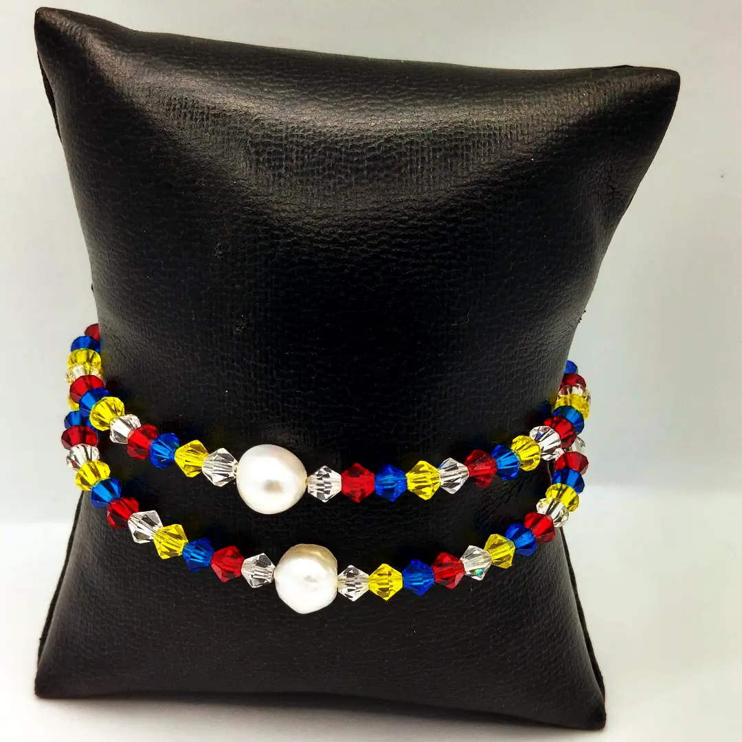 Tricolor Czech Crystal Bracelet