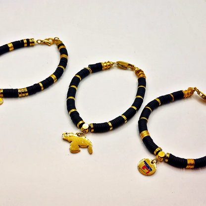 Black & Gold Plated Hematite Bracelet