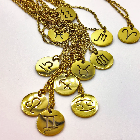 Circle Zodiac Sign Necklace