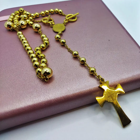 Gold Rosary Necklace