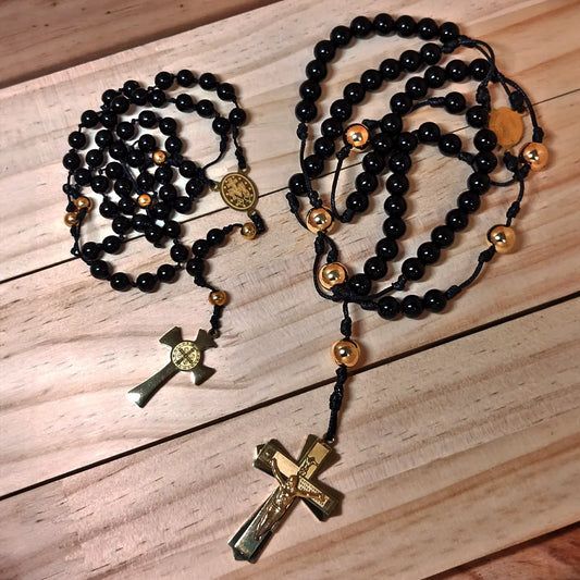 Black Jasper Rosary Necklace