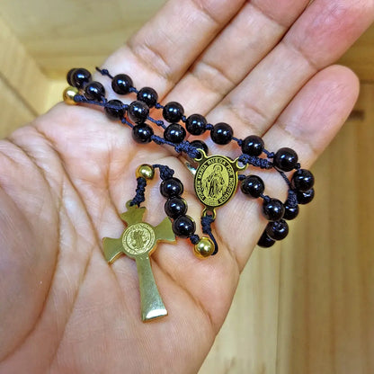 Black Jasper Rosary Necklace