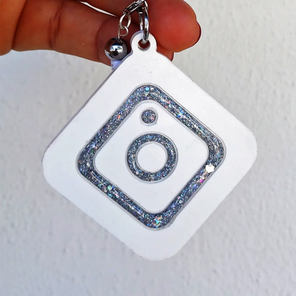 NFC Smart Keychain Instagram With Custom Logo (Made To Order)