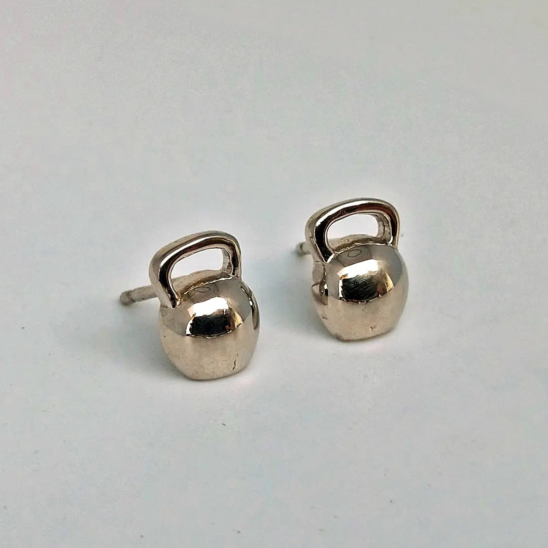 Kettlebell Stud Earrings