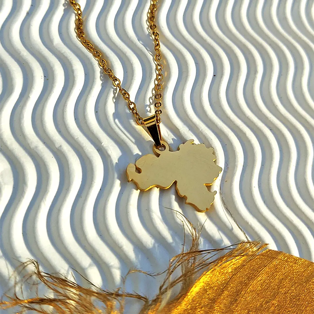 Venezuela Map Set Earrings and Necklace