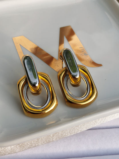 Isabella Double O Chunky Earrings | 18K Gold Plated 316L Steel