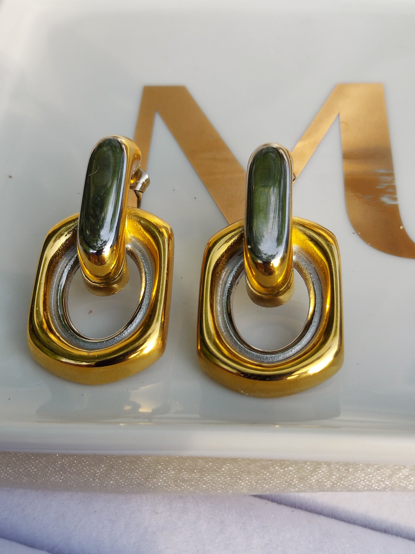 Isabella Double O Chunky Earrings | 18K Gold Plated 316L Steel